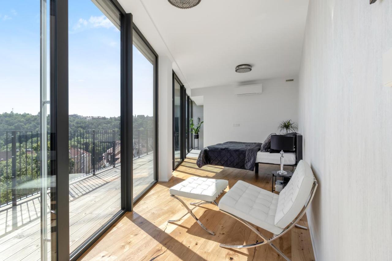 Ferienwohnung Luxury Penthouse Prag Exterior foto